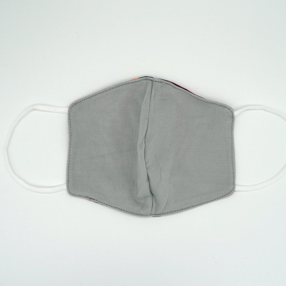 Giyu Maroon reusable Facemask Geometric Pattern - Picture 5 of 7